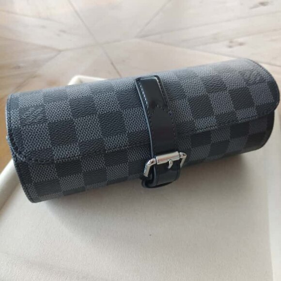 Louis Vuitton Monogram Eclipse black Watch Travel Pouch (New) - Picture 1 of 10
